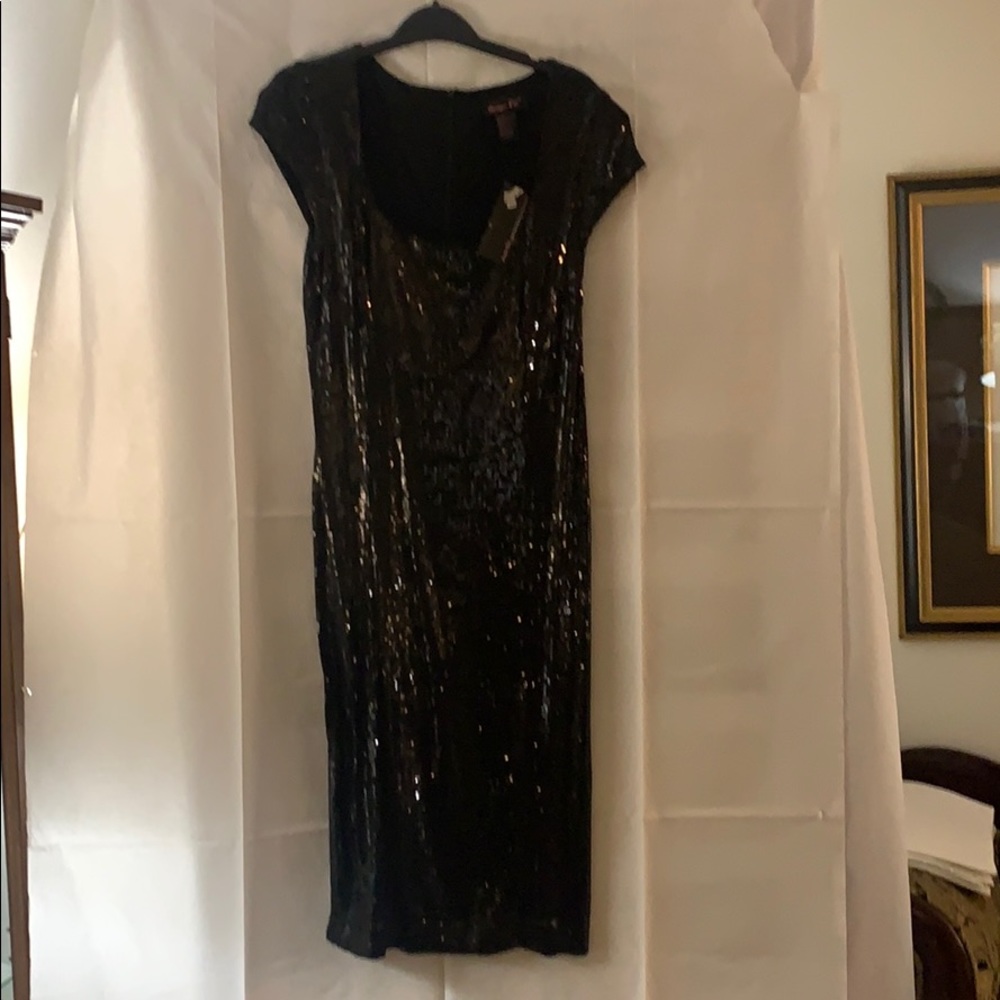 Black sequin dress
